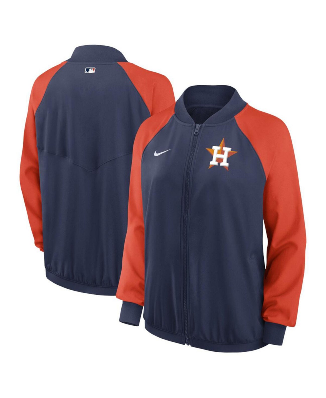 Женская темно-синяя куртка с длинным рукавом и молнией Houston Astros Authentic Collection Nike