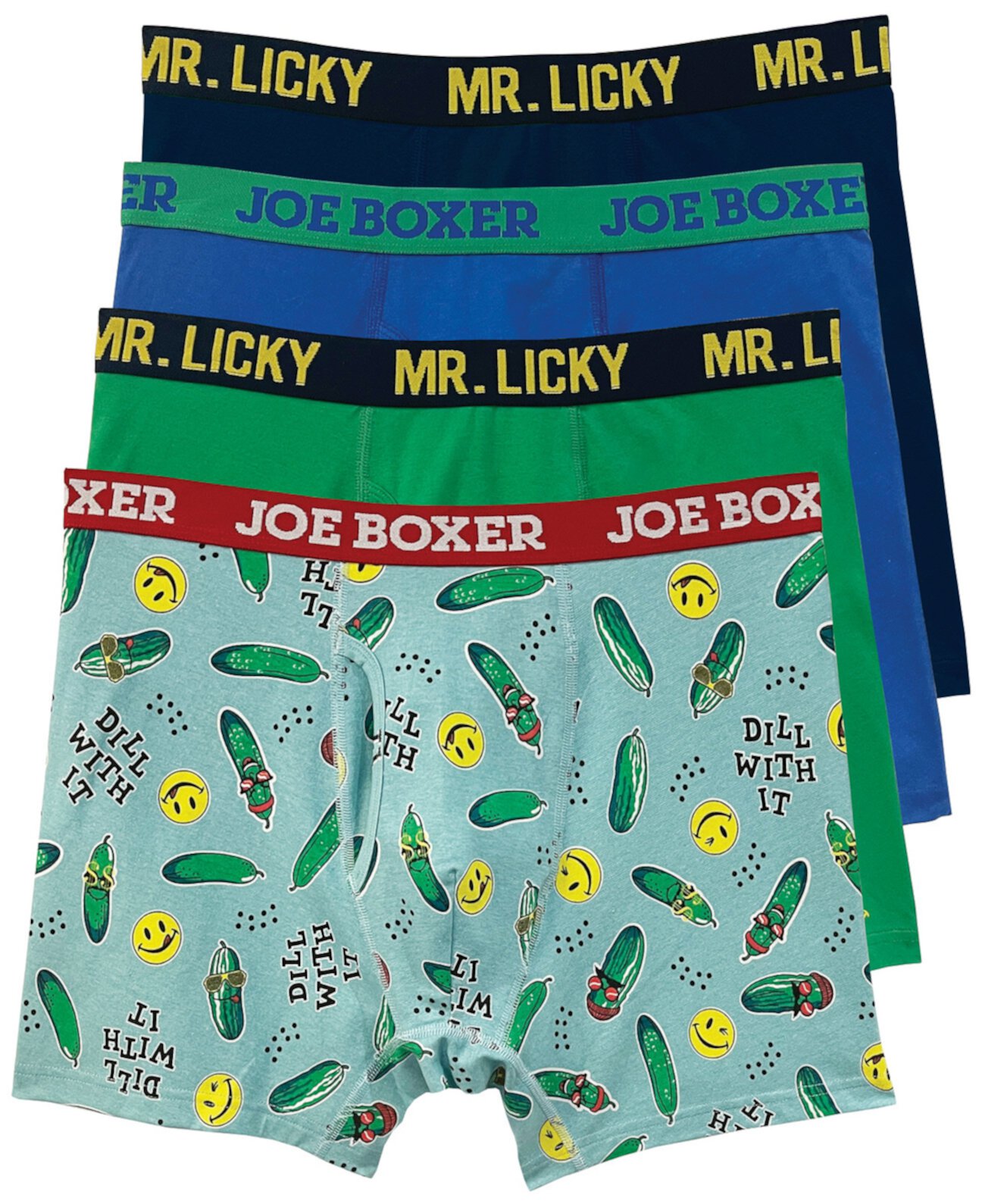 Мужские трусы-боксеры Dill Pickles, упаковка из 4 шт. JOE BOXER