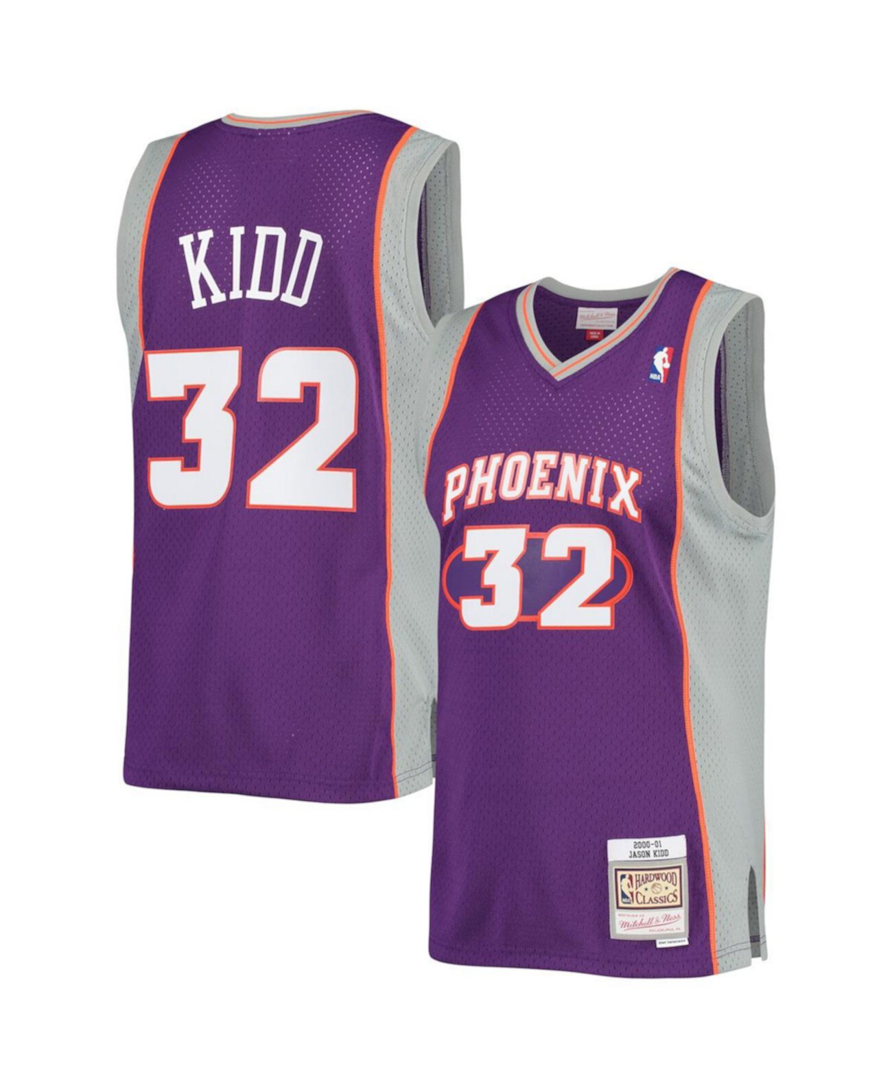 Официальная мужская фиолетовая майка Jason Kidd Phoenix Suns Swingman 2000-01 Mitchell & Ness