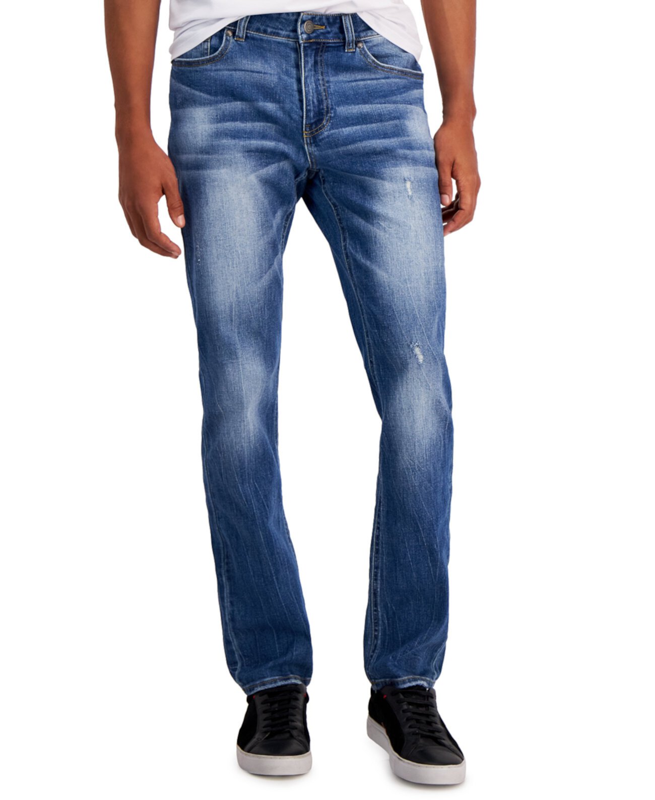 Men's Rebel Slim-Straight Fit Destroyed Jeans Paisley & Gray