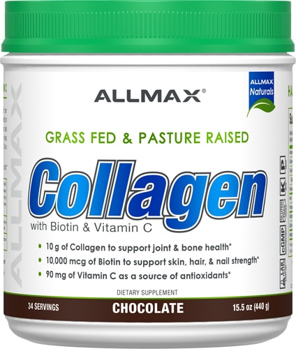 Collagen + Biotin & Vitamin C Chocolate -- 34 Servings (Порции) ALLMAX