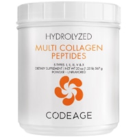 Multi Collagen Peptides Powder - Гидролизованный коллагеновый белок травяного откорма без вкуса - 20 унций Codeage