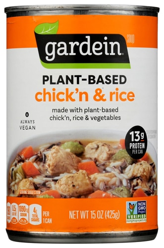 Plant-Based Chick'n & Rice Soup -- 15 oz Gardein