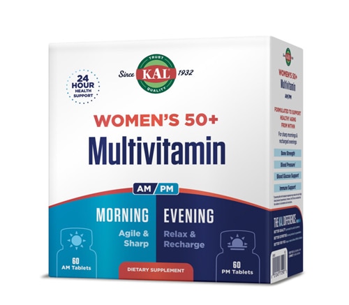 Женские мультивитамины 50 Plus AM-PM — 60 таблеток в каждой — 120 таблеток KAL