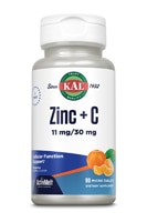 Цинк + Витамин C - 11 мг Цинка - 30 мг Витамина C - АктивМелт таблетки - KAL KAL
