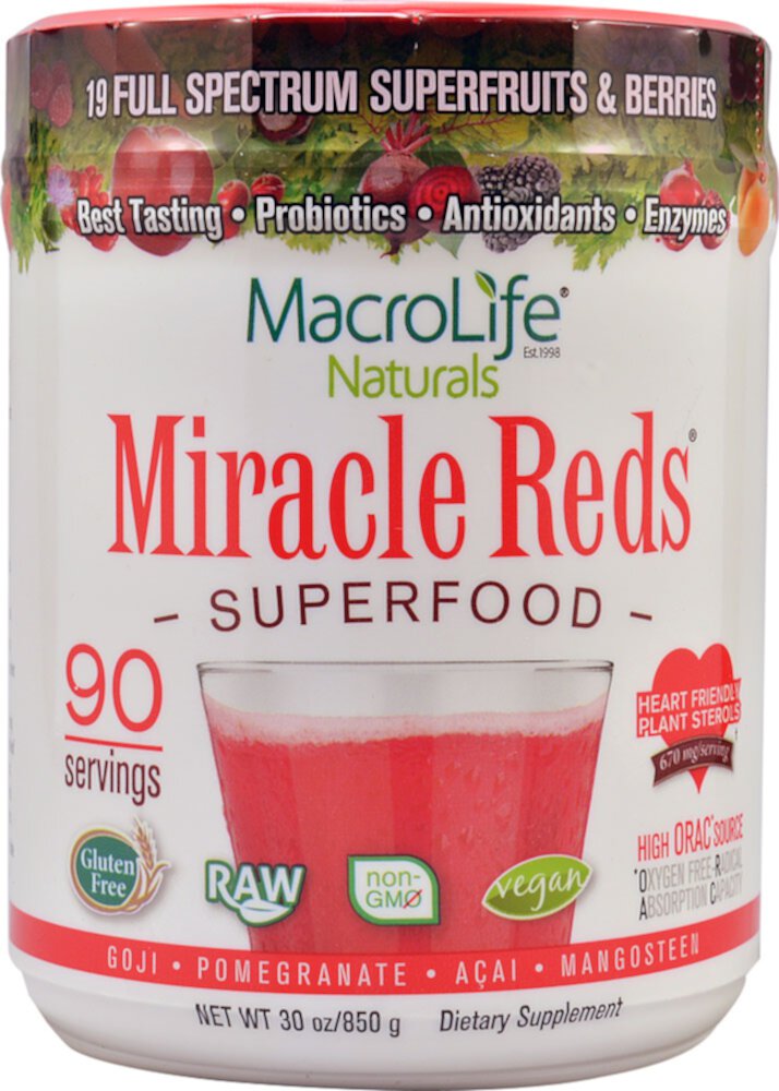 Miracle Reds Superfood Berry - 30 унций Macro Life Naturals