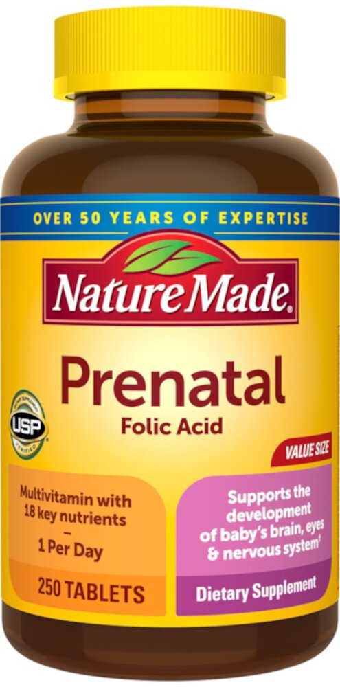 Prenatal -- 250 Tablets (Таблетки) Nature Made