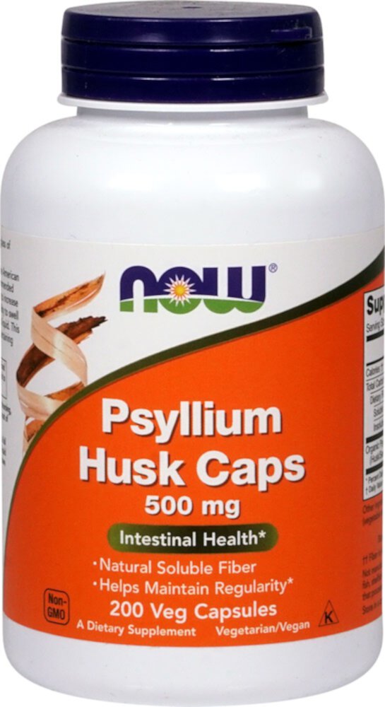 Псиллиум (Скорлупа Семян Подорожника) - 500 мг - 200 Капсул - NOW Foods NOW Foods