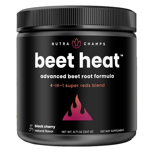 Beet Heat Advanced Beet Root Powder Formula, черная вишня — 8,71 унции NutraChamps