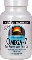 Omega-7 Sea Buckthorn Fruit Oil -- 120 Vegi Softgels (Вегетарианские мягкие гелевые капсулы) Source Naturals