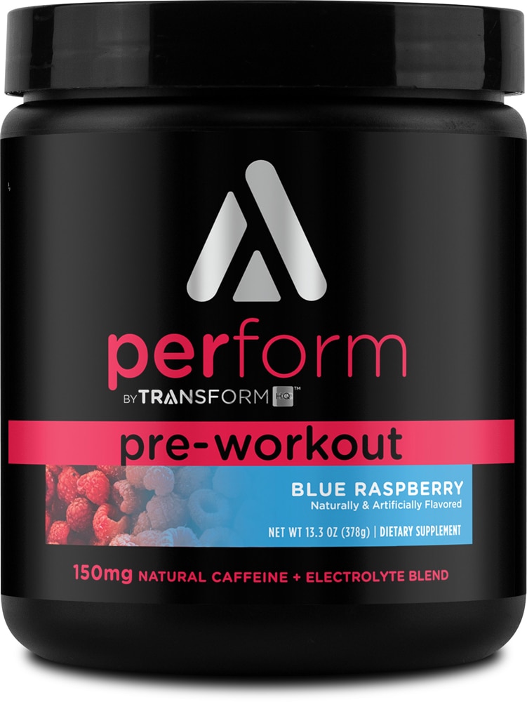 Perform Pre-Workout - 28 Servings (Порции) Blue Raspberry -- 13.3 oz (Унции) TransformHQ