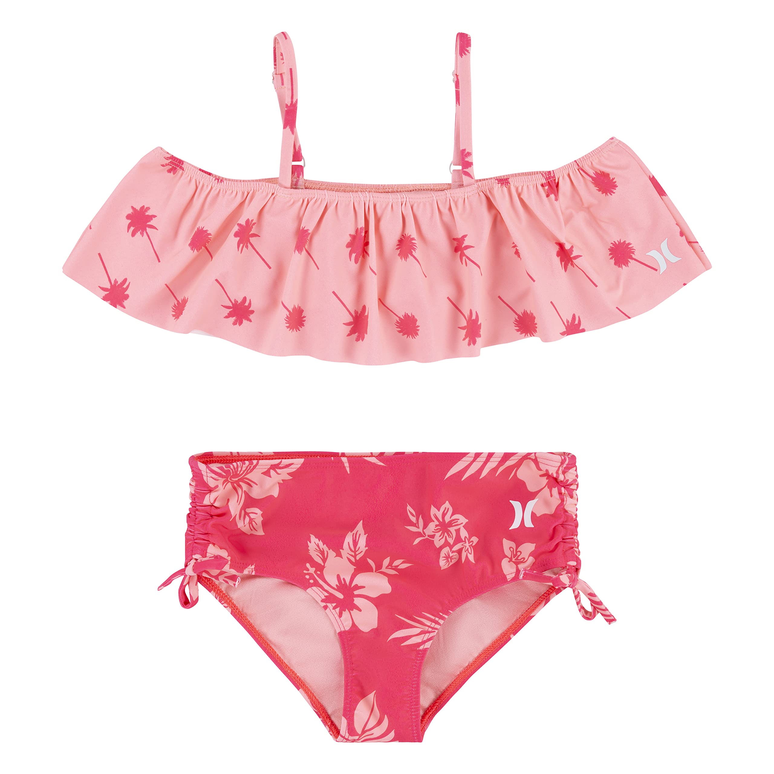 Two-Piece Flounce Top Bikini Swim Set (Little Kids) Hurley