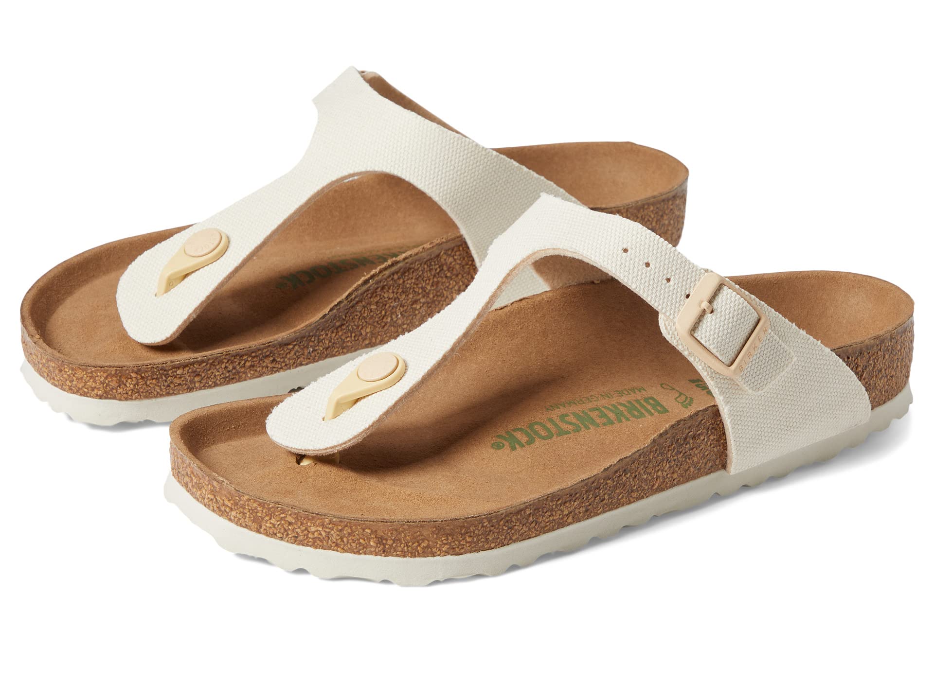 Сандалии Birkenstock Gizeh Vegan Canvas с анатомической стелькой из веганских материалов Birkenstock