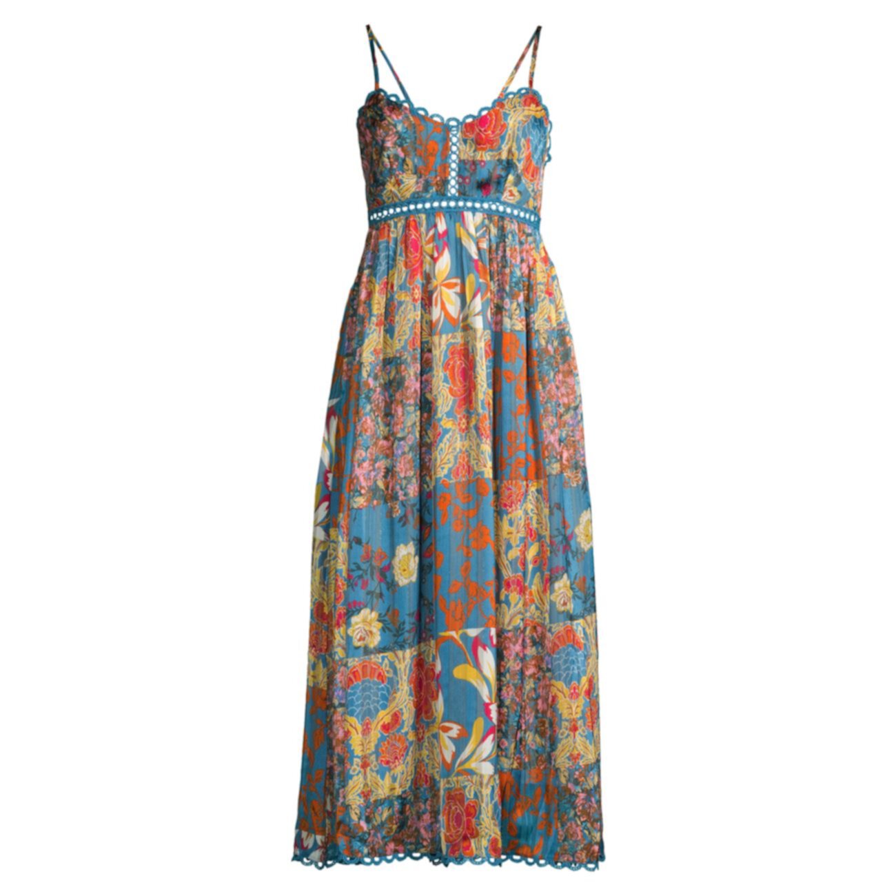 Платье с цветочным принтом в стиле пэчворк STELLAH