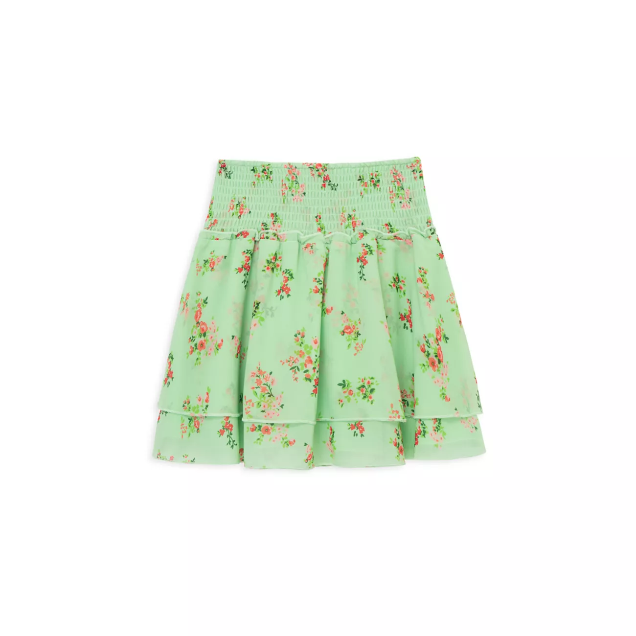 Многоярусная юбка с цветочным принтом для маленьких девочек и девочек PEEK