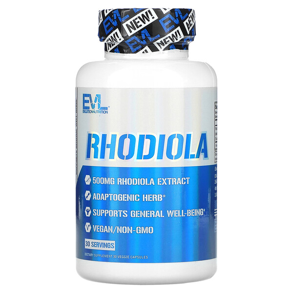 Rhodiola, 500 mg, 30 Veggie Capsules EVLution Nutrition