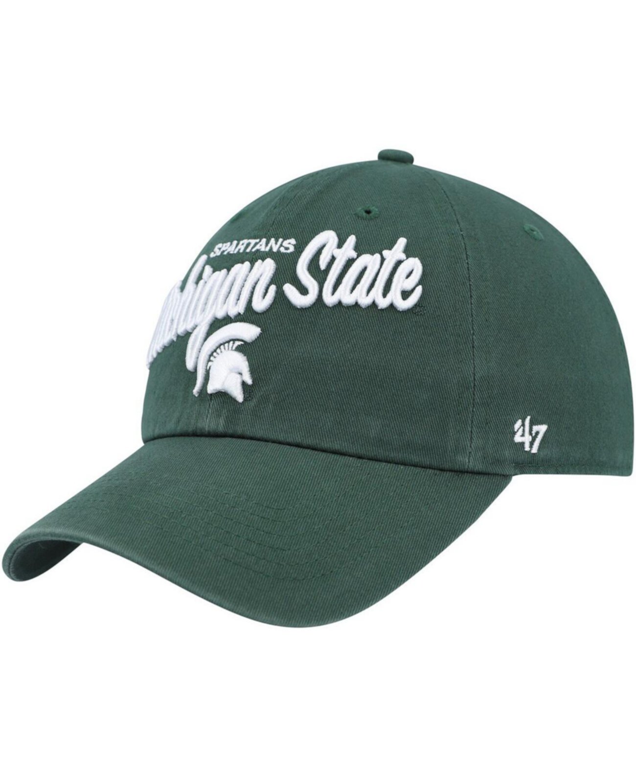 Женская зеленая регулируемая кепка Michigan State Spartans Phoebe Clean Up '47 Brand