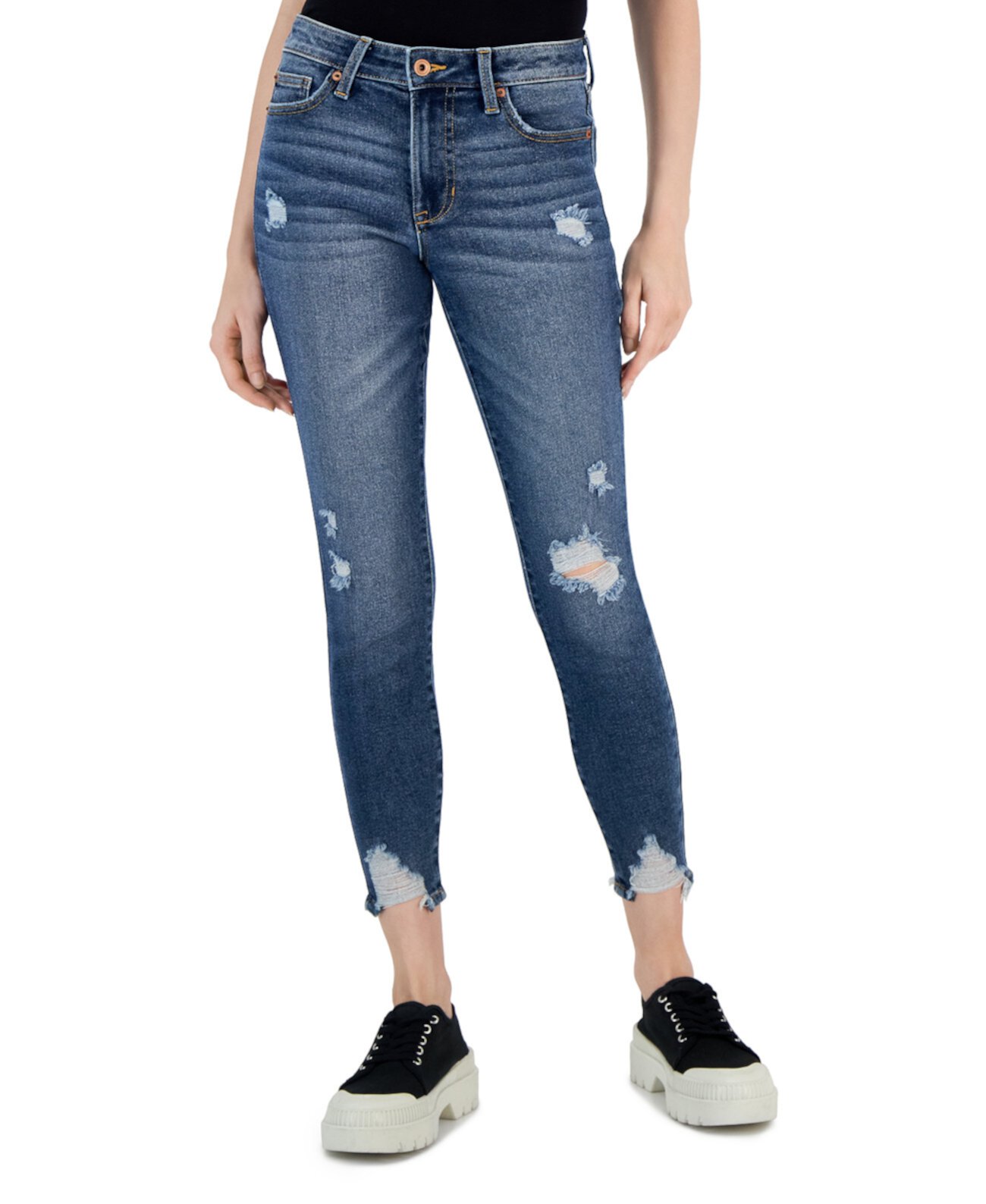 Укороченные джинсы-скинни до щиколотки со средней посадкой для юниоров Celebrity Pink
