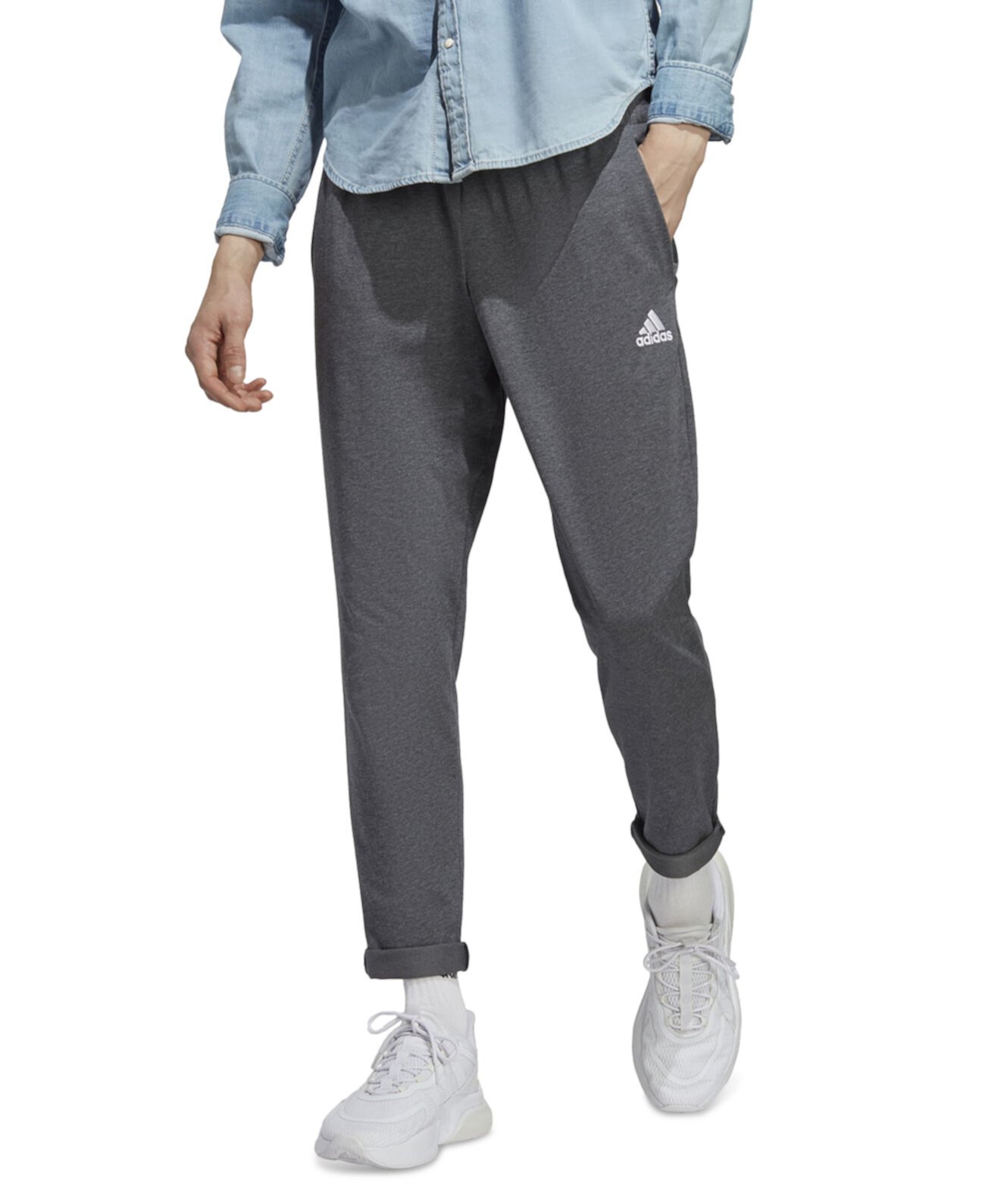 Men's Essentials Performance Single Jersey Tapered Open Hem Jogger Pants Adidas