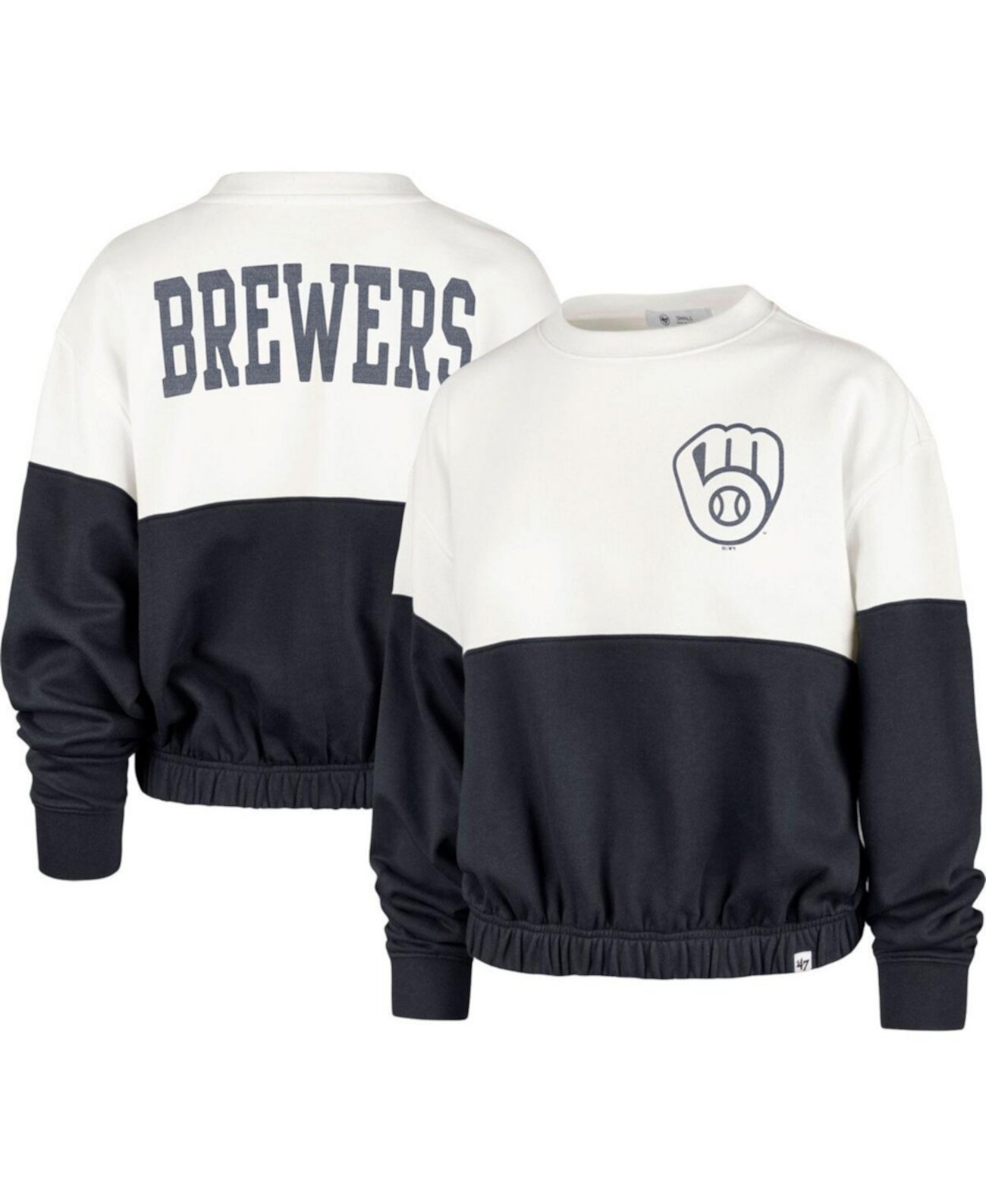 Женское худи '47 Brand Take Two Bonita с графическим принтом логотипа Milwaukee Brewers '47 Brand