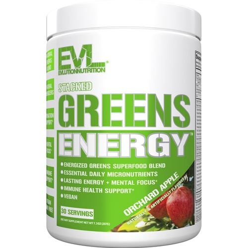 Яблоко Stacked Greens Energy Orchard — 7,3 унции EVLution Nutrition