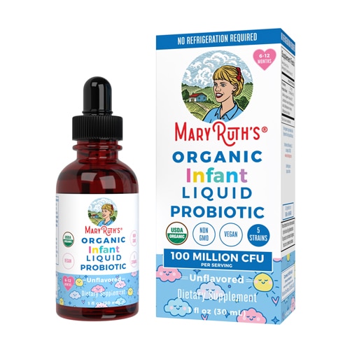 Organic Infant Probiotic Liquid (Жидкость) Unflavored (Без вкуса) -- 1 fl oz (Жидкие унции) MaryRuth's