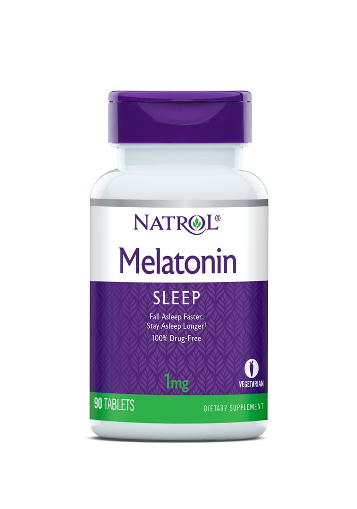 Мелатонин -- 1 мг -- 90 таблеток Natrol