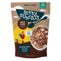 Muesli Cereal - Смесь для раннего подъема с темным шоколадом и миндалем - 12 унций Seven Sundays