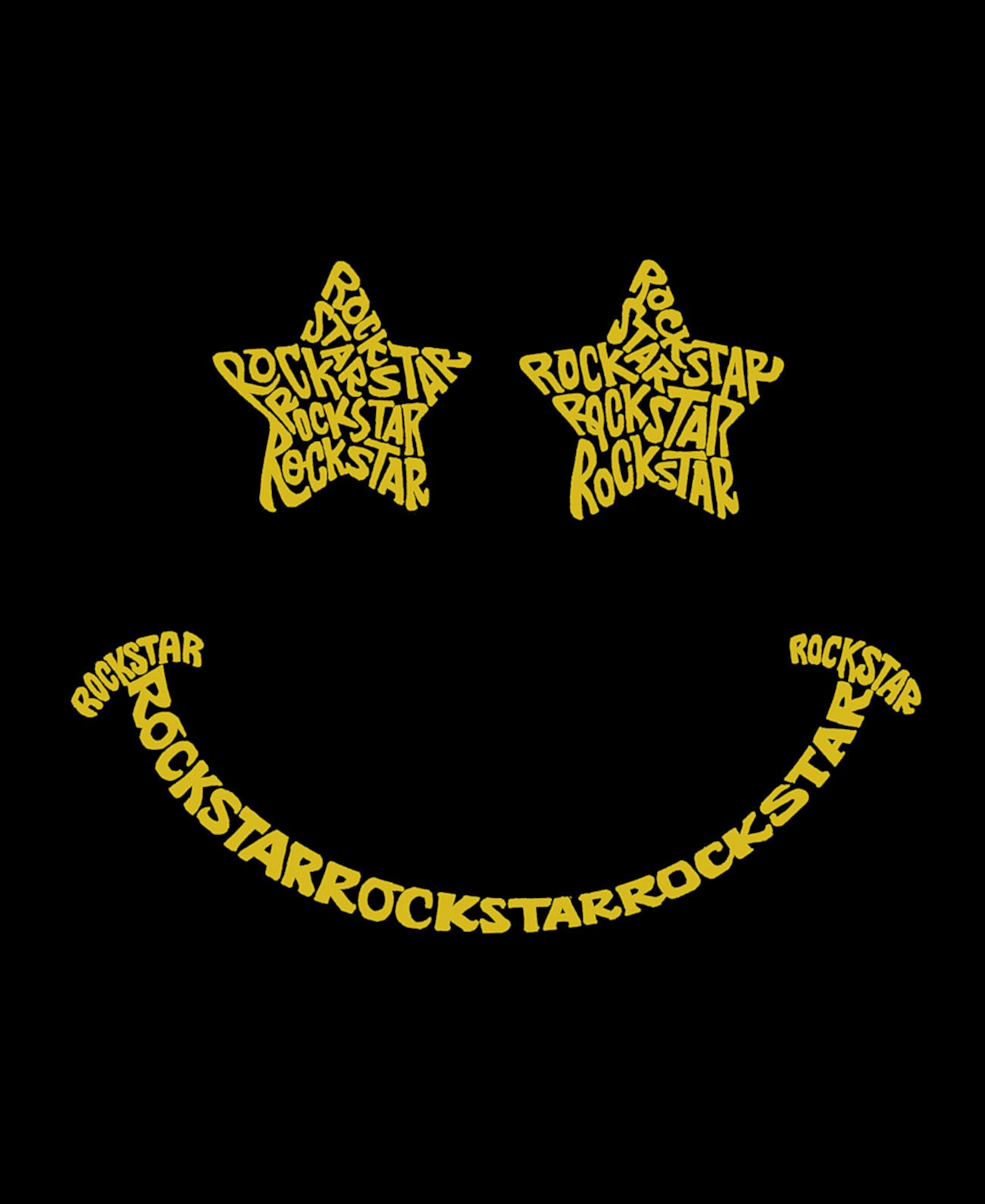 Мужская Футболка LA Pop Art Rockstar Smiley LA Pop Art