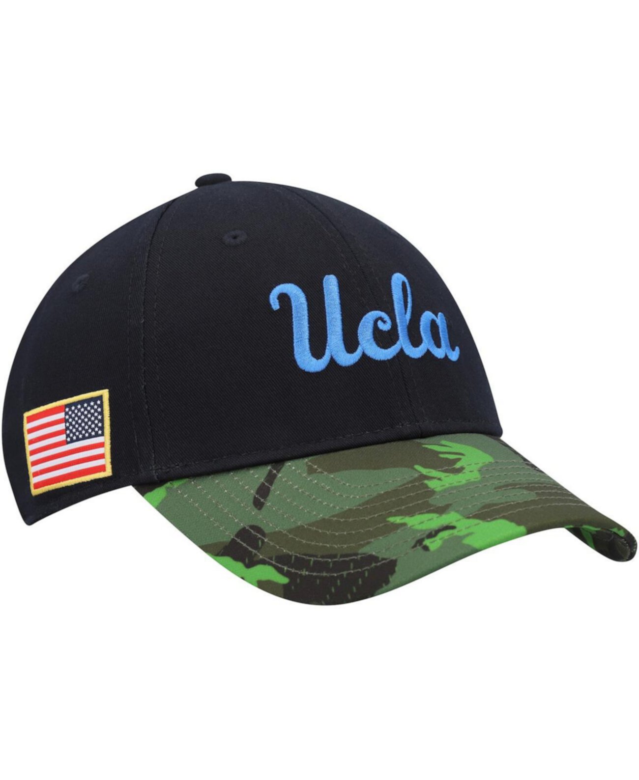 Мужская черная камуфляжная регулируемая кепка UCLA Bruins Veterans Day 2Tone Legacy91 Jordan