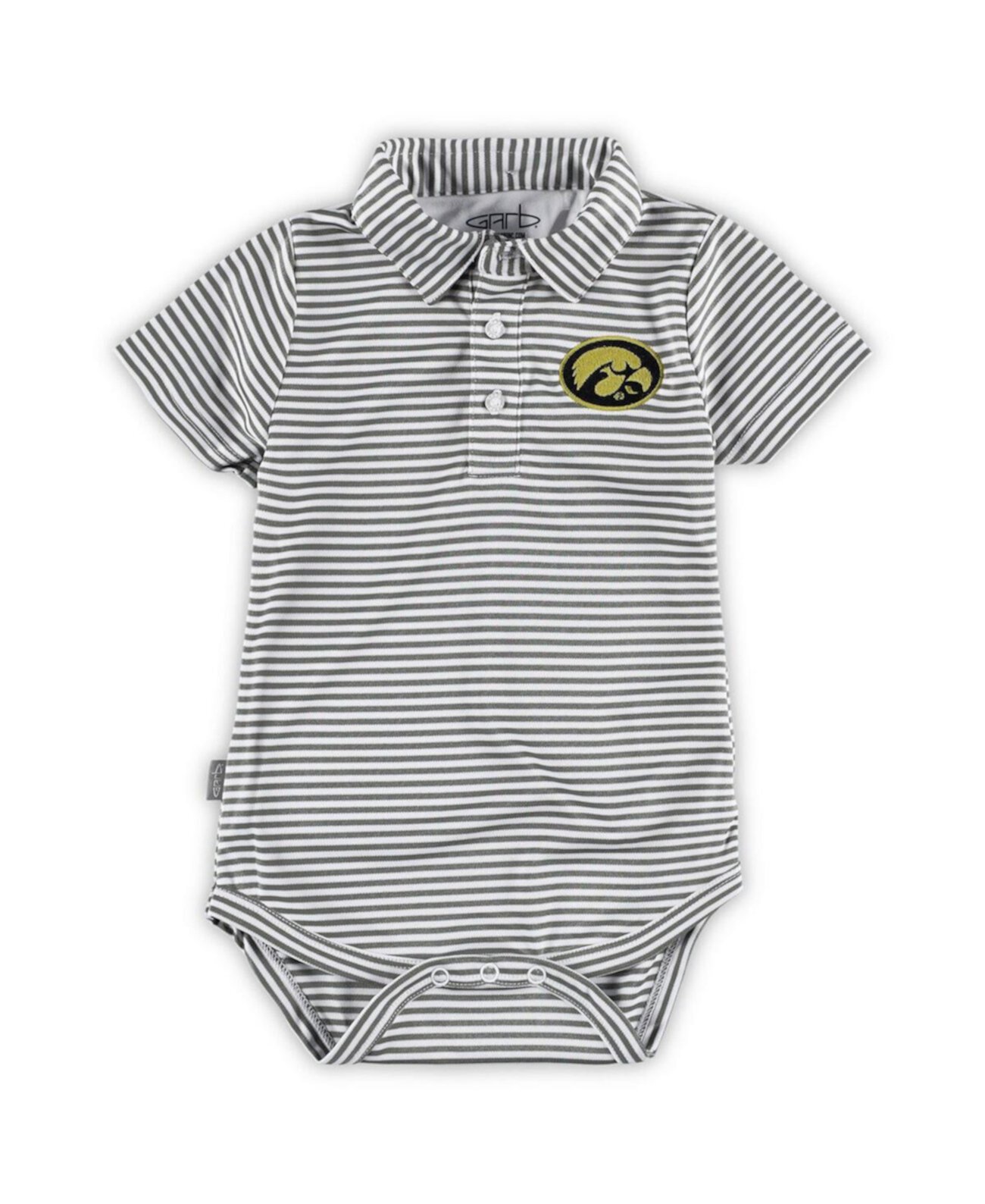 Детский боди Garb Iowa Hawkeyes Carson Striped Polo Shirt Garb