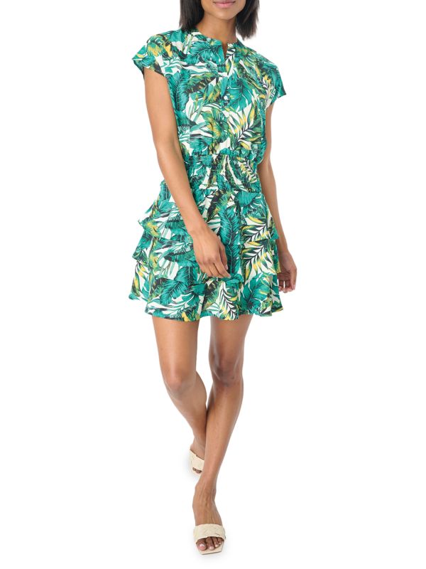 Ярусное платье Paradise с тропическим принтом Gibsonlook