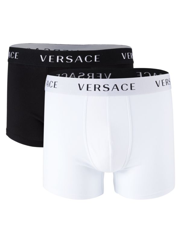 Комплект из 2 трусов-боксеров с логотипом Essential Versace