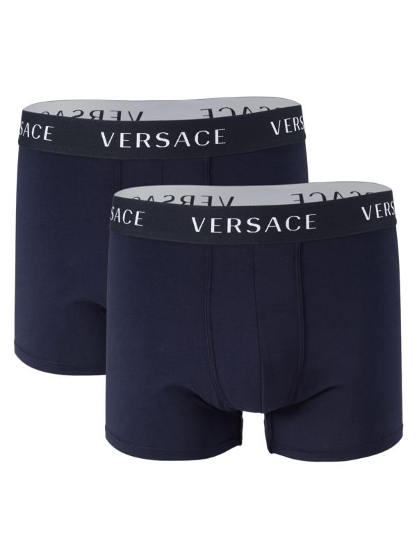 Комплект из 2 трусов-боксеров с логотипом Essential Versace