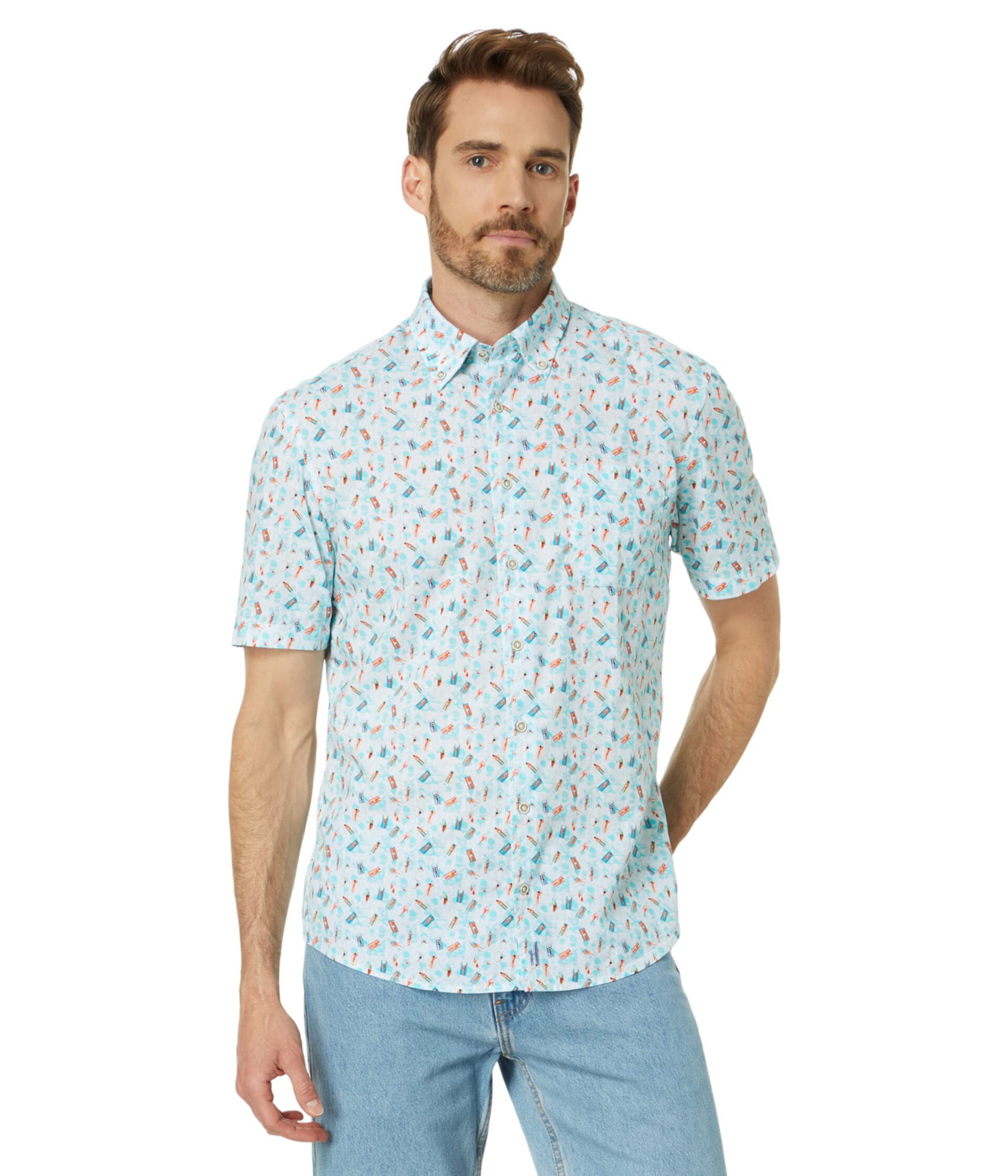 Floaty Short Sleeve Woven Johnnie-O