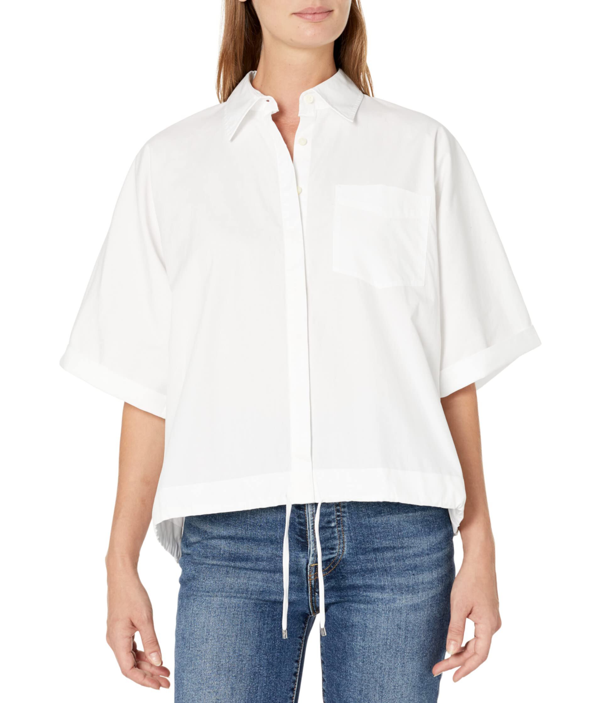 Oversize Broadcloth Short Sleeve Shirt LAUREN Ralph Lauren