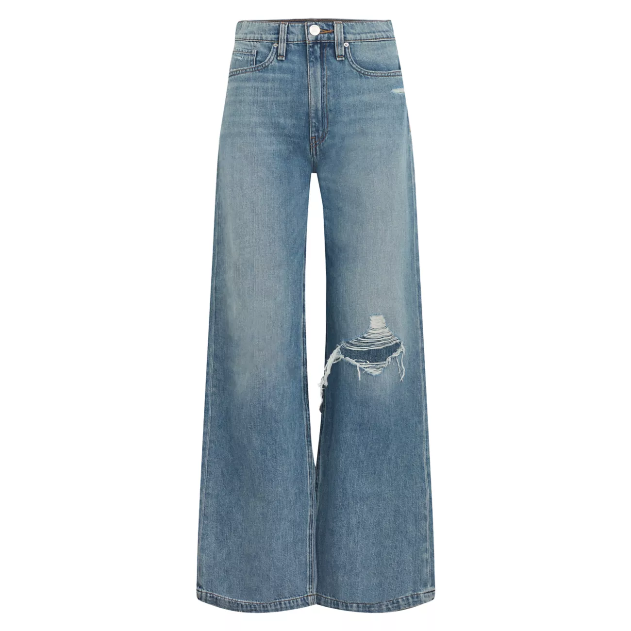 Джинсы Jodie с потертостями и широкими штанинами Hudson Jeans