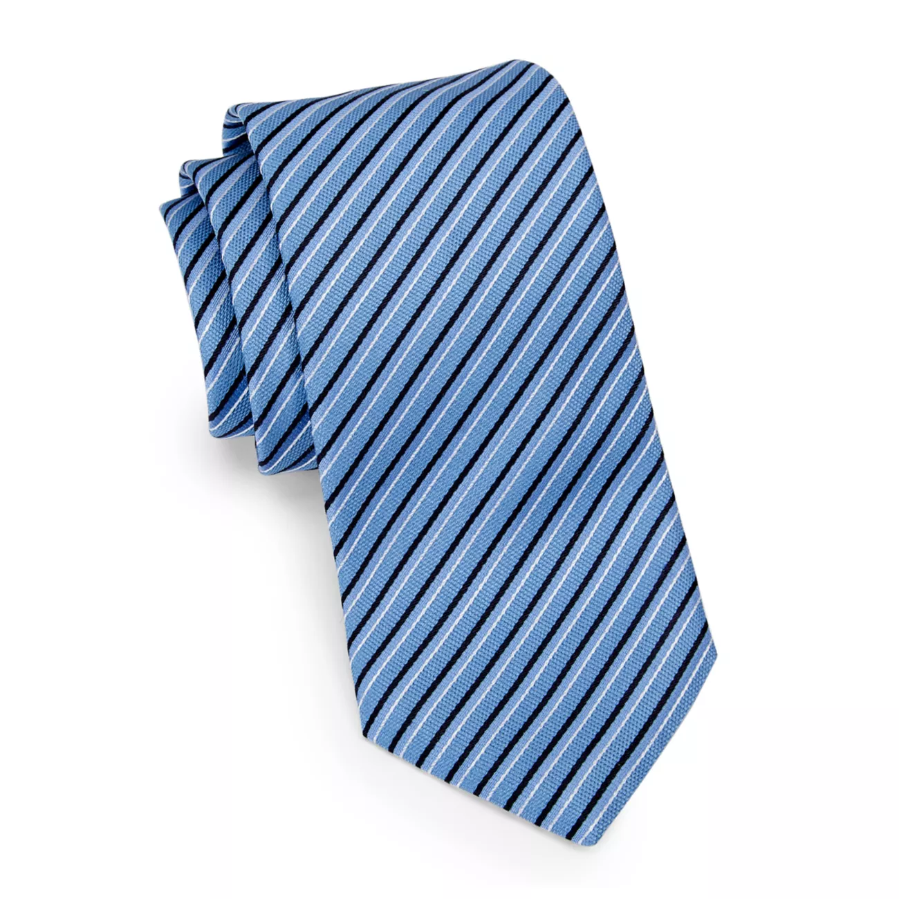 Шелковый жаккардовый галстук в полоску Emporio Armani