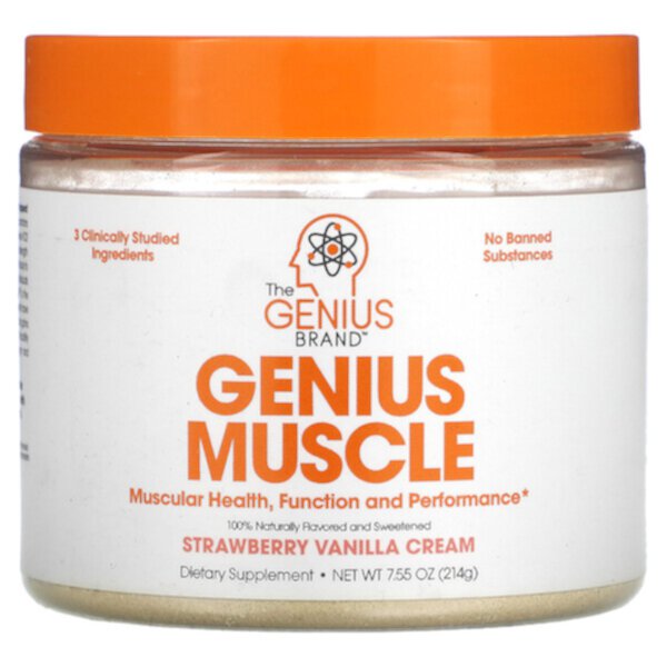 Genius Muscle, Клубнично-ванильный крем, 7,55 унции (214 г) The Genius Brand