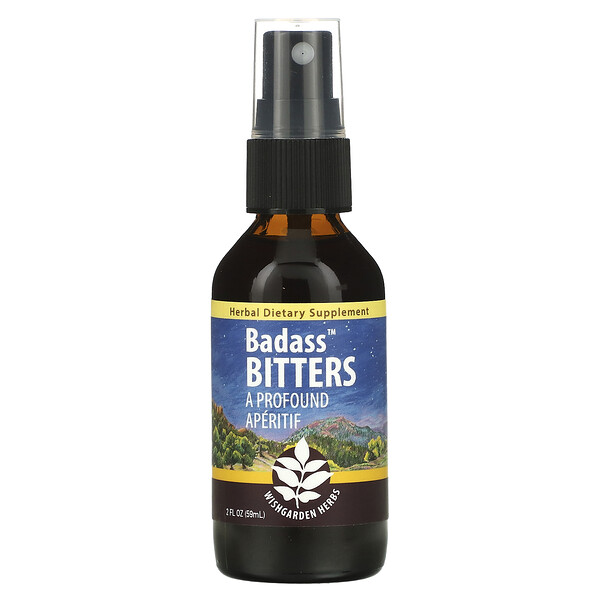 Badass Bitters, Глубокий аперитив, 2 жидких унции (59 мл) WishGarden Herbs