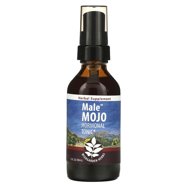Male Mojo, Гормональный тоник, 2 жидких унции (59 мл) WishGarden Herbs