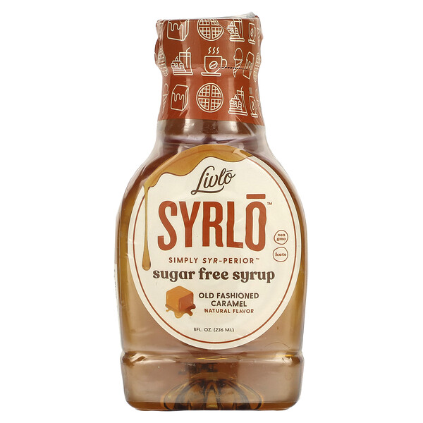 Syrlo, Sugar Free Syrup, Old Fashioned Caramel, 8 fl oz (236 ml) Livlo