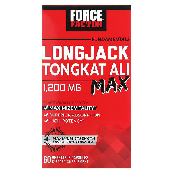 Fundamentals, LongJack Тонгкат Али Макс, 1200 мг, 60 растительных капсул Force Factor