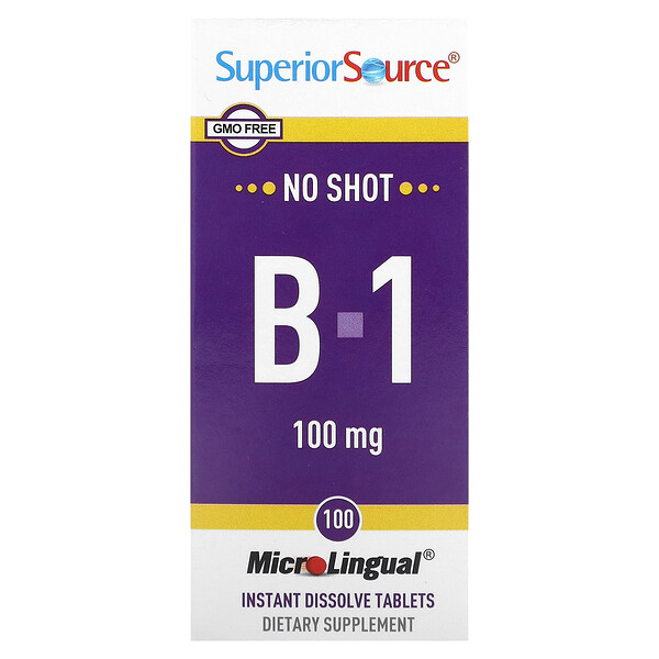 B-1, 100 мг, 100 таблеток для рассасывания - Superior Source Superior Source