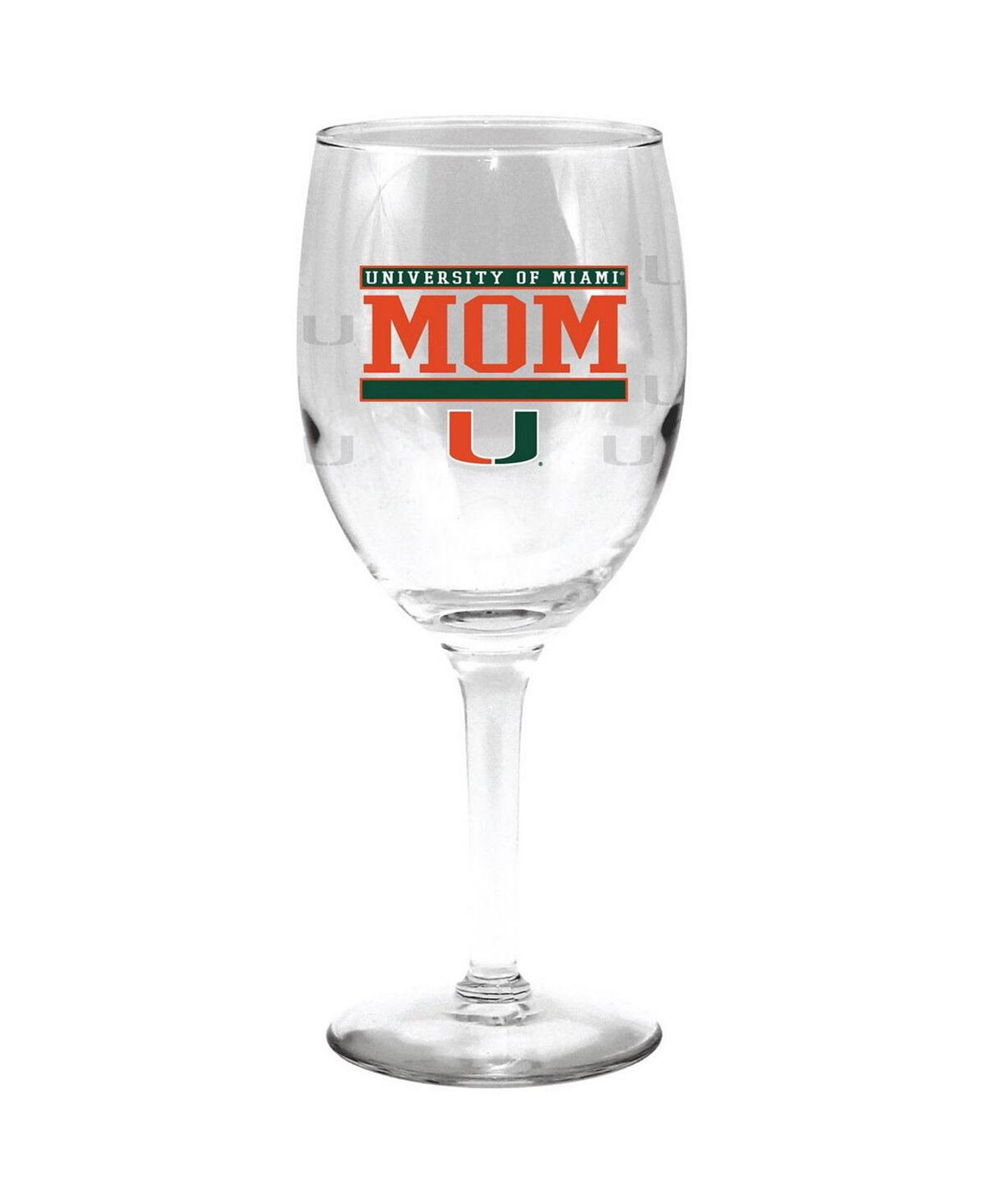 Бокал для вина Miami Hurricanes на 11 унций Mom на ножке Indigo Falls