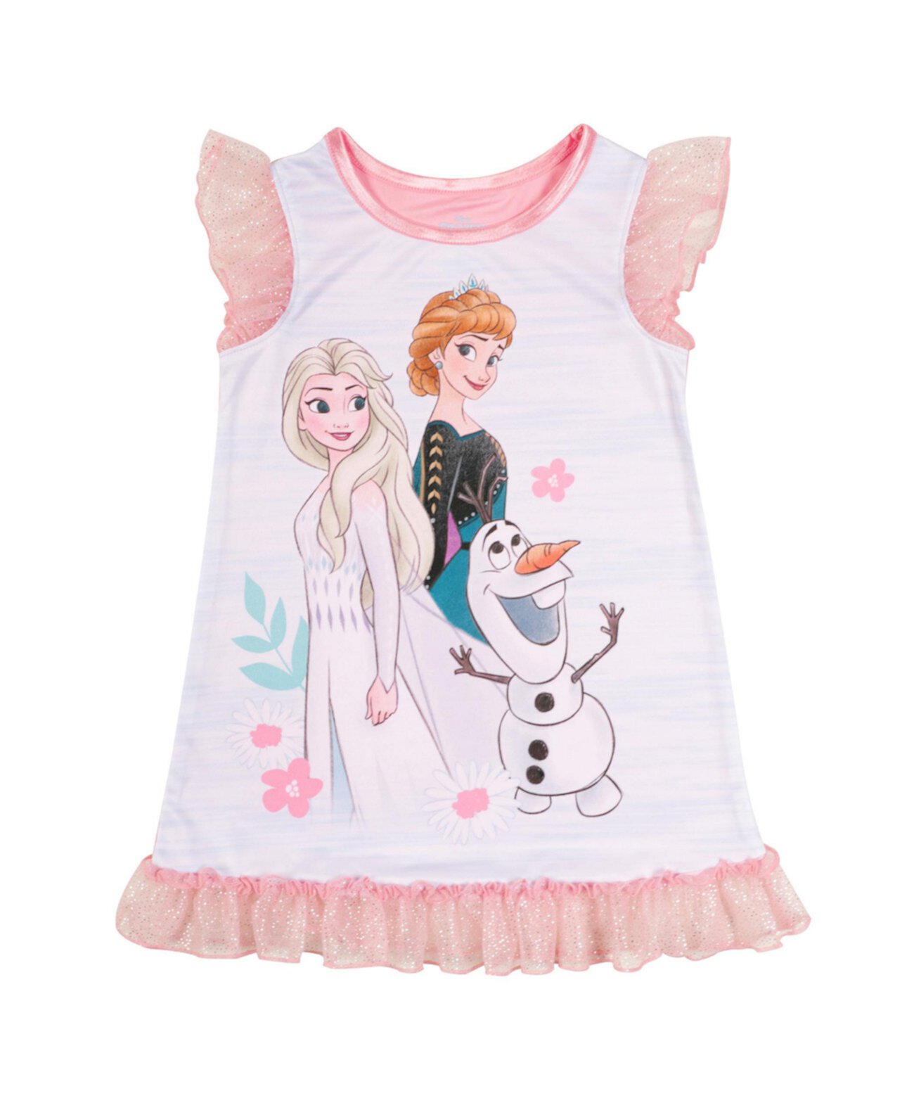 Ночная рубашка с короткими рукавами для маленьких девочек в общежитии Frozen