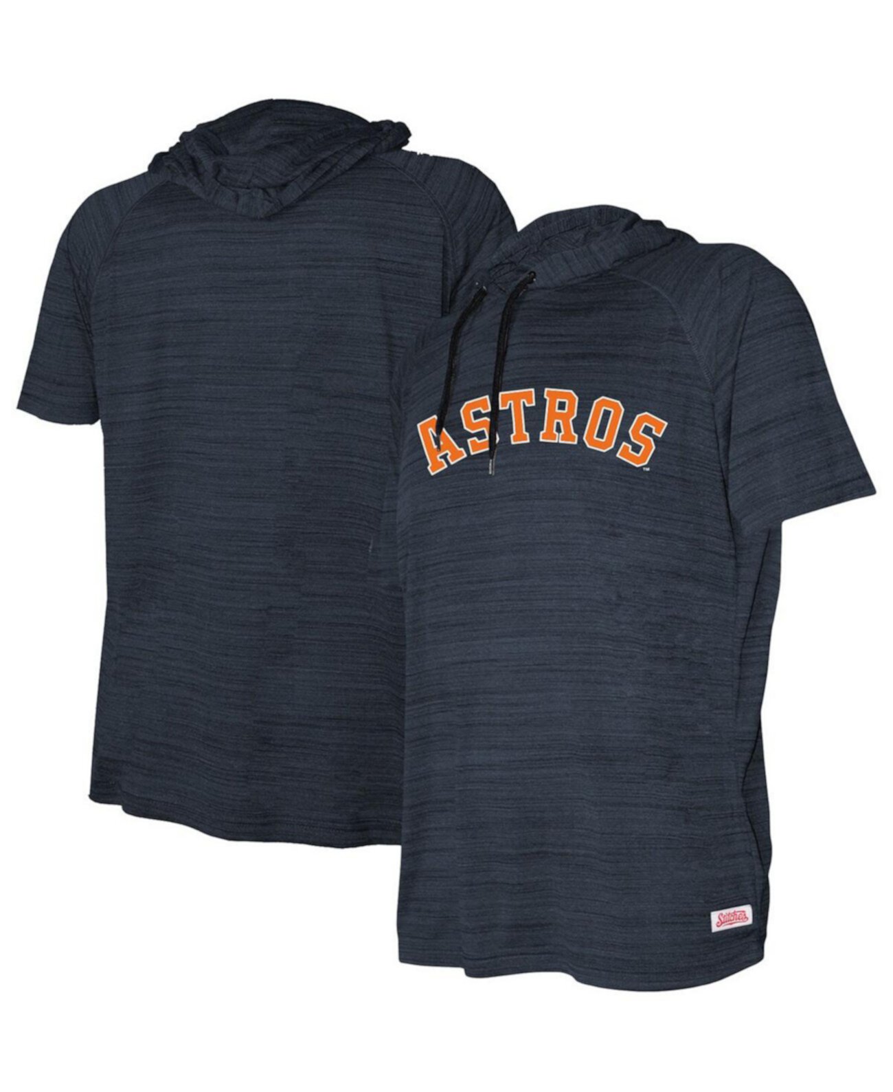 Темно-синий пуловер с короткими рукавами и короткими рукавами Big Boys and Girls Houston Astros реглан с капюшоном Stitches
