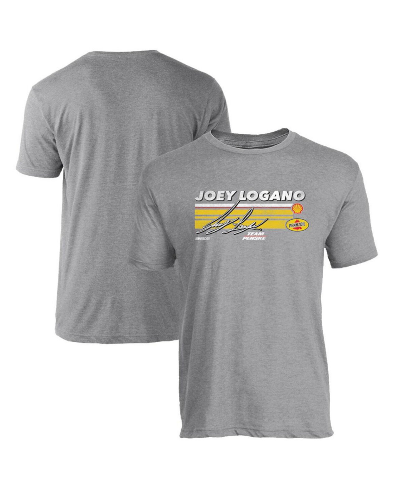 Мужская футболка Heather Grey Joey Logano Hot Lap Team Penske