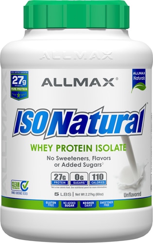 IsoNatural™ Whey Protein Isolate Unflavored (Без вкуса) -- 5 lbs Allmax