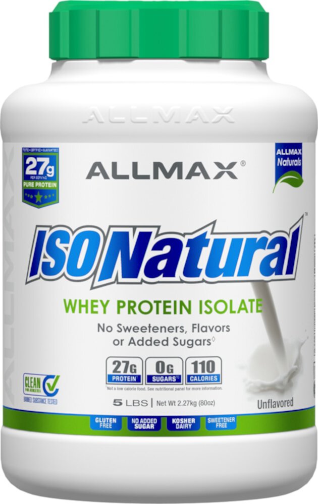 IsoNatural™ Whey Protein Isolate Unflavored (Без вкуса) -- 5 lbs ALLMAX